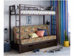 Двухъярусная кровать с диваном Мадлен ЯЯ коричневый марки