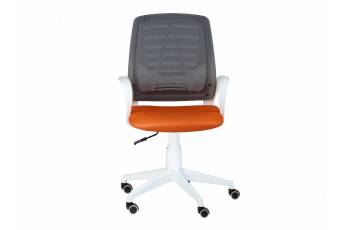 Кресло Ирис white стандарт черный/оранжевый