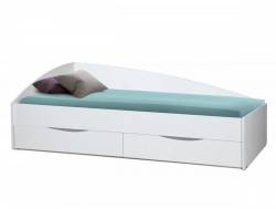 Кровать Фея-3 асимметричная 2000х900 белый