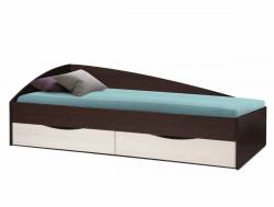 Кровать Фея-3 асимметричная 2000х900 венге