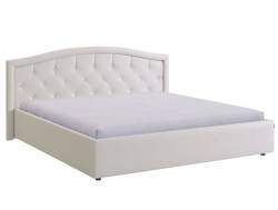 Кровать мягкая 1800 Верона экокожа белый