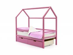 Кровать-домик Svogen с ящиками и бортиком лаванда