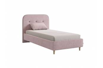 Кровать 900 Лео велюр нежно-розовый
