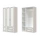 Шкаф ШР-3 платье и бельё без зеркала Лак Белый жемчуг