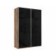 Шкаф-купе Прайм 2-х дверный 1200 Стекло Черное Крафт табачный