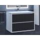 Тумба с раковиной Uperwood Next Premium белая/графит 2 ящика 70 см