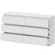 Комод с ящиками 1380 Денвер Серия 2 Белый