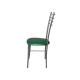 Стул Лайт ДХ-5 на серебряном каркасе обивка изумруд