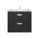 Тумба с раковиной Uperwood Modul матовая черная 65 см