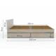 Кровать Монблан с ящиками 140х200 см Кашемир