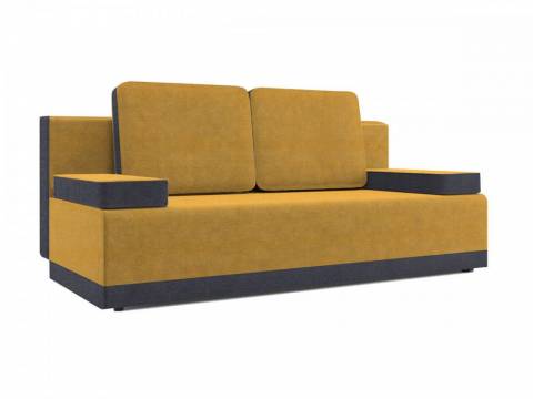 Диван Анри shaggy mustard/shaggy grafit