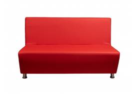 Диван кожаный Рон красный