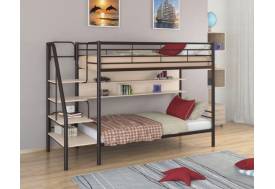 Двухъярусная кровать Толедо П коричневый/молочный