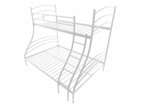 Кровать двухъярусная Глория белая