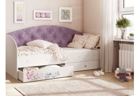 Кровать Эльза Белый-фиолетовый