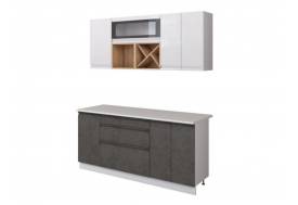 Кухня Бронкс кварц бетон 1800