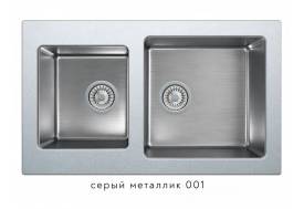Кухонная мойка Tolero twist TTS-840 Серый металллик 001