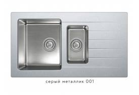 Кухонная мойка Tolero twist TTS-890 Серый металллик 001