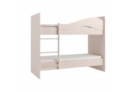 Двухъярусная кровать Мая без ящиков на щитах дуб млечный