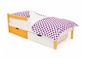 Кровать Svogen classic с ящиками и бортиком дерево-белый