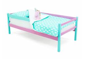 Кровать-тахта Svogen с бортиком мятный-лаванда