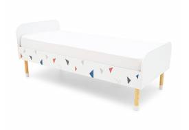 Кровать Stumpa Классика с рисунком Треугольники розовый, синий