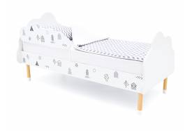 Кровать Stumpa Облако с бортиком рисунок Домики