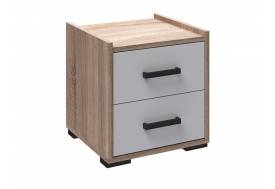 Тумба прикроватная Соната дуб сонома/белый