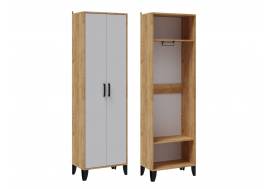Шкаф платяной Витра белый/Дуб Крафт Золотой