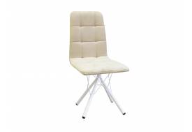 Стул Леон паутинка бежевый, белые ножки