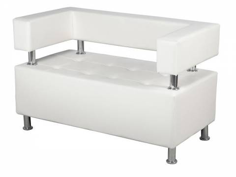 Диван двухместный Райли Кожзам Белый