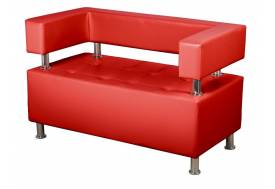 Диван двухместный Райли Кожзам Красный