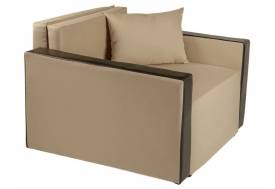 Кресло-кровать Милена с подлокотниками рогожка latte