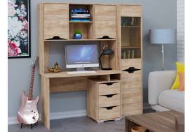 Компьютерный стол КЛ-1.2 с пеналом Дуб баррик фасад Версаль-5