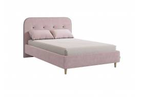 Кровать 1200 Лео велюр нежно-розовый