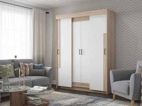 Шкаф-купе Victor Сонома-Белый