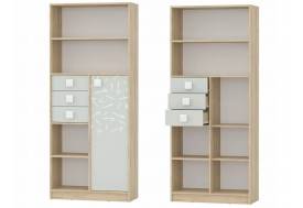 Шкаф стеллаж с дверкой и ящиками Микки 6-9426