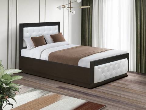 Кровать Венеция 13.3 1200 основание ладэ венге-белый