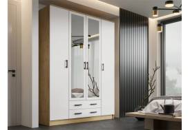 Шкаф Квадро дуб вотан/белый гладкий