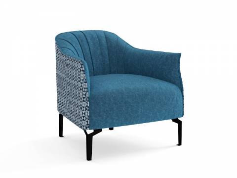 Кресло Мускат велюр киото нэви/шенилл домино пацифик