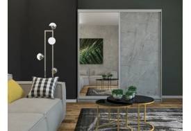 Шкаф-купе Ксения 1600 ЛДСП/зеркало Каспий светлый