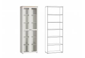 Шкаф-витрина 16.394.02 Остин Белый шагрень