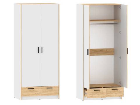 Шкаф для одежды Оттавия НМ 011.80 Белый Фасадный