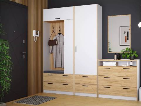 Прихожая Оттавия Белый Фасадный