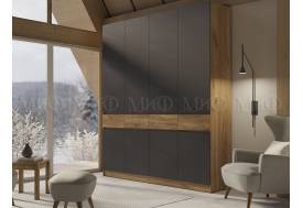 Шкаф 4-х створчатый Роджина Графит