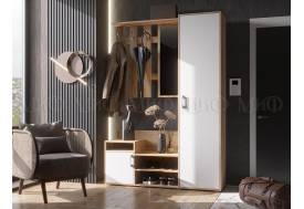 Прихожая Визит Миф Белый глянец холодный/Дуб крафт