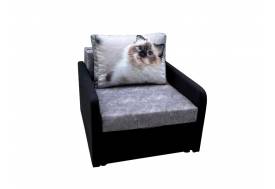 Кресло кровать Канзасик с подлокотниками кот голубые глаза