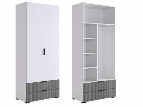 Шкаф двухдверный 120.01 Зефир серый