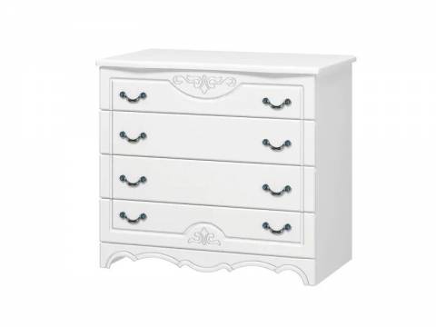 Комод 4 ящика Лотос Лак белый