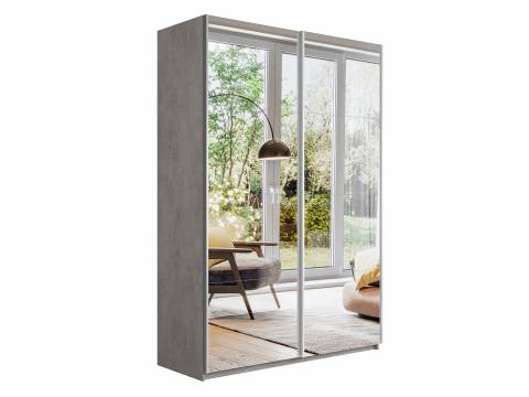 Шкаф-купе Прайм 2-х дверный 1600 два зеркала Бетон